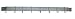 Rogar 1310 36" Bar Rack, Black with Black Hooks