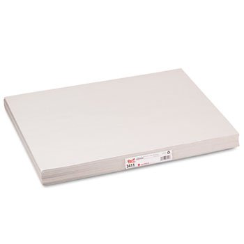 White Newsprint, 30 lbs., 18 x 24, White, 500 Sheets/Pack