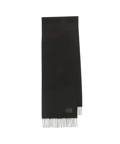 [ポール・スミス] “Cropped Logo” カシミヤブレンド マフラー ブラック