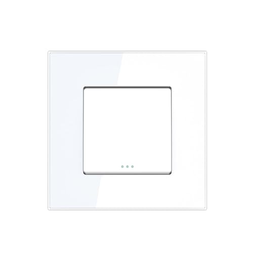 PULSAR Wechselschalter Unterputz Glas Weiß 1 Fach, Lichtschalter 86x86mm Moderner Schalter Wandlichtschalter Wippschalter Wechsel Schalter Einzeln