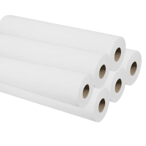 Drap d’examen médical 70x190 cm DSTOCK60 ouate blanc lot de 6 rouleaux