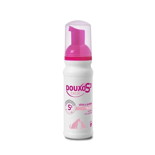 DOUXO S3 Calm Mousse para cães e gatos - higiene de peles sensíveis - alivia e protege - fragrância hipoalergénica - 150 ml