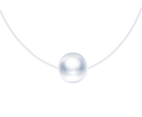 ⭐️925 STERLING ARGENTO - Questa collana di perle è realizzata in nylon trasparente con chiusura in argento sterling 925. Privo di qualsiasi sostanza chimica o metallo nociva. 100% senza piombo, senza nichel, sicuro e comodo da indossare senza causare allergie alla pelle. Regalo perfetto per il tuo migliore amico, amante, fidanzata, moglie, madre, figlia o te stesso.