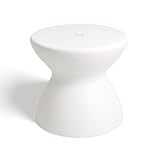 DUNNRITE ShadeTable Water-Filled Pool Umbrella Table with Hole, Fits 1.5" Pool Umbrella for Inside of Pool, Use on Patios, Docks, in-Water up to 12" Deep, Made in USA, White