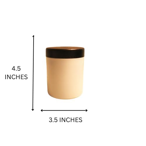 Image of JISCOVERY Stainless Steel Airtight Tea & Sugar Container Set| Steel Storage Canister Dabba Set for Kitchen | (White) 11 * 8 * 8 CM (2)