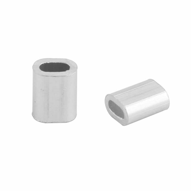 Tool parts Aluminum Oval Ferrules Sleeves 5mm x 3mm for 1.2mm Dia Steel Wire Rope