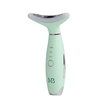 Mario Badescu Triple Light Thermal Face and Neck Massager, LED Light Therapy Facial Device with Warm Massage and Vibrations