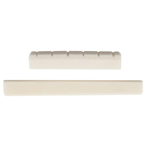 Acoustic Guitar Bone Blanks Saddle And Unslotted Guitar Nut Replacement For Folk Electric Acoustic Guitar