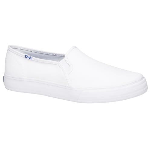 Image of Keds Womens Double Decker Canvas Slip On Sneakers Shoes Casual - Black