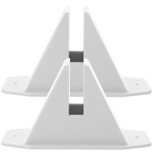 VALICLUD 2 Stück Kunststoff Zaunsockel Weiß Mit Befestigungsfuß Wetterfeste Zaunhalterung Für Kleine Garten Und Terrassenzäune Stabiles Fundament Zubehör