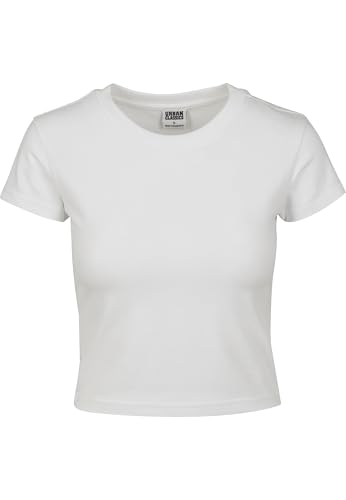 Urban Classics Damen T-shirt Ladies Stretch Jersey Cropped Tee T Shirt, WeiÃƒŸ, S EU