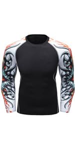 Men's Soft Fit Long Sleeve Workout Rashguard Cool Dry Compression Fitness Shirt2