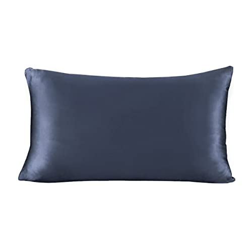 シルク 枕カバー シルク100% 美肌 美髪 保湿 まくら カバー ピローケース ホテル品質 寝癖防止 洗濯可能 silkpillowネイビー