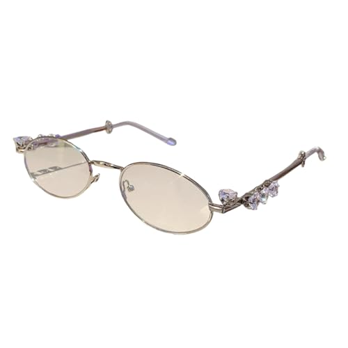 Lunettes de soleil anti éblouissement ovales monture métal femme