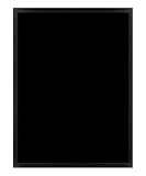 MG Design Tableau noir 90 x 120 cm – Ardoise robuste avec cadre en bois Noir, surface effaçable pour la maison, les bars et les écoles