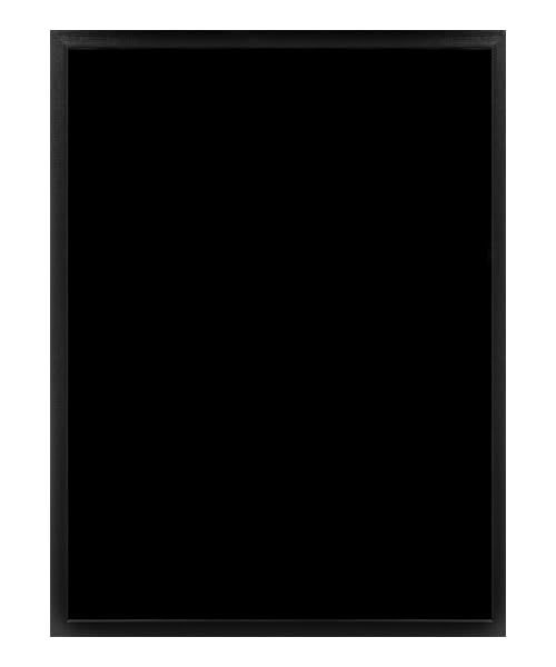 MG Design Pizarra para tiza de pared 90 x 120 cm – Pizarra negra robusta con marco de madera Negro, superficie fácil de limpiar para el hogar, bares y escuelas