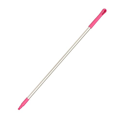 Image of SPARTA Adjustable Aluminum Broomstick, 48 inch Mop and Broom Handle Replacement with Color-Coded System for Environments with Harsh Cleaning Agents, Aluminum, 48 Inches, Pink