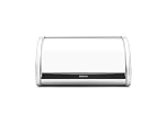 Brabantia - Roll Top Bread Bin Medium- Canister for 1 Loaf of Bread - Extra Storage Space due to Flat Top - Keeps Content Fresh - Kitchen Storage Box - Steel - Brilliant Steel - 31.6 x 26 x 17 cm