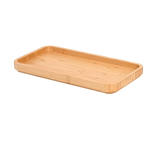 Bamboo Vanity Tray Bamboo Counter Tray Rack for Organizing Decor Display Toilet Tank Top Tray Pallet, Bathroom Storage Vanity Pallet 11.8 x 6 x 0.7in