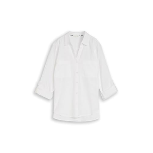 Tom Tailor Damen 1035247 Bluse, 20000-White, 46 – Ansicht 3