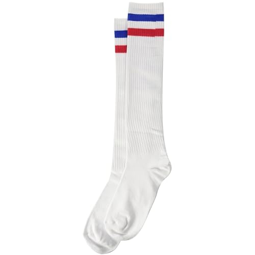 Chaussettes genou rayées lot de 6 paires au maintien extensible et confortable