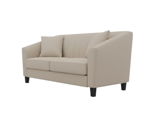 Image of Avion Natalia 2 Seater Sofa Set for Living Room Beige | Modern 2 Person Sofas Furniture | Fabric Sofa Set 2 Seater Couch for Guests Room Festival Gifts