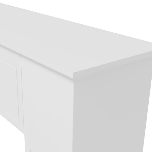 Image of HOMCOM Modern Fireplace Mantel, Freestanding Fireplace Surround with Leg for Electric Fireplaces, 44.7 inch W x 40 inch H, White