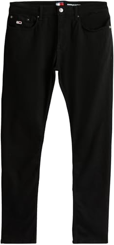 Tommy Jeans Herren Jeans Hose Austin Tapered Slim Fit, Schwarz (Denim Black), 36W/28L – Ansicht 6