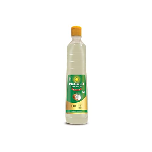 Image of Mr.Gold Coconut Oil Pet, 500 ML | Pure | Natural | No preservatives | No artifical fragrances | Coconut oil | pure aroma - Total 500ML