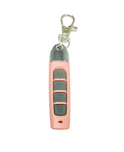 Universal Duplicator Remote Garage Door, 433.92 Mhz Remote for Gate, Remote Control Key Fob, Replacement Garage Door Electric Gate, Cloning Remote Control Keychain(ABCD Pink-Grey)