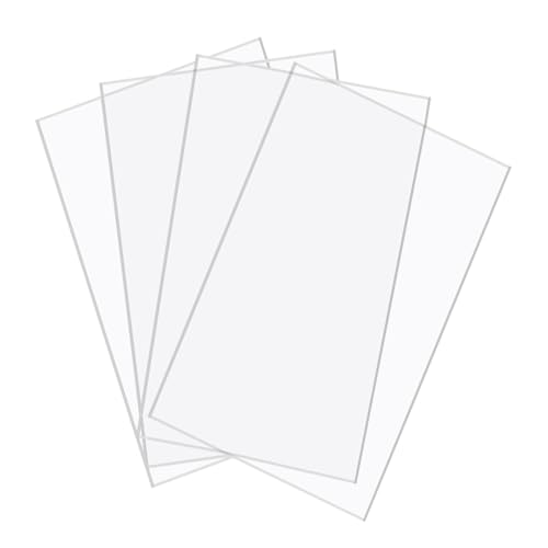 Pack 4 láminas acrílicas transparentes 6 x 12 x 0.3 cm