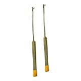 8in Spaying Snook Hook with Gold Tip Handle, 20cm Ovary Removal Animal Spay Hook Tool Veterinary Hook Instruments - Set of 2 Premium