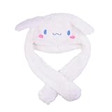 OIDOJHID Anime Kitty Hat with Moving Ears Cute Plush Jumping Hat Cosplay Hat Cap Headband for Women Girl (Cinnam)