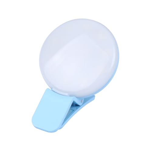 BEBEMOKO Clip LED Light for Cell Phone Mini Rechargeable Fill Light for Streaming Makeup Photography Portable Brightness for Vlogs and Tablets