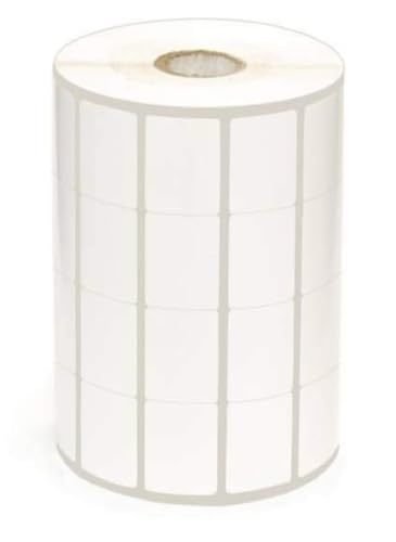 Image of True-Ally 25x15 (DT) Direct Thermal Barcode Label - 25mm x 15mm - 4 Ups - 10000 Labels /Roll - White Self Adhesive Sticker for Barcoding(No Ribbon Required) (Pack of 1)