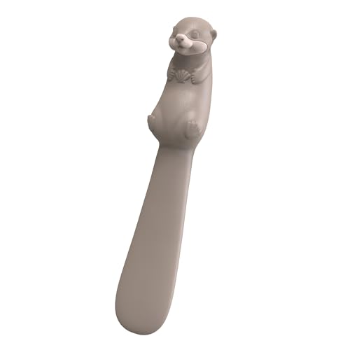 Winkee - Otter Frühstücks Spatel I Teigschaber Silikon I Buttermesser klein I Nuss-Nougat Creme Restelöffel I Küchen Gadgets I BPA frei