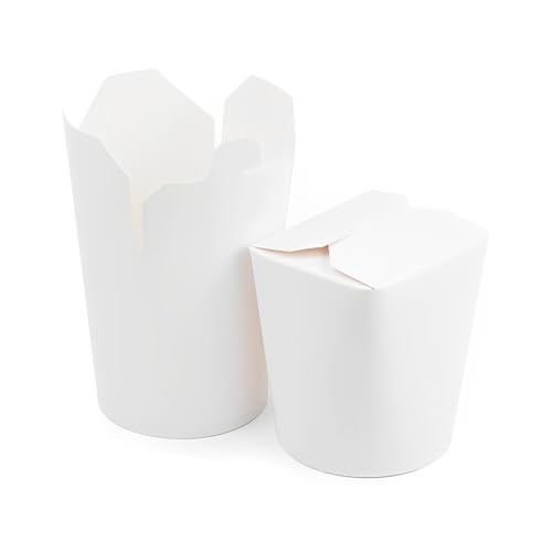 Générique 500 Pots à Pâtes en Carton Blanc 960 ml – Contenants Alimentaires Pratiques et...