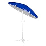 Funsite 6.5ft Portable Beach Umbrellas for Sand, UV 50+ Beach Umbrella with Heavy Duty Anchor, Protection with Tilt & Aluminum Pole, Umbrella Patio with Carry Bag, Royal Blue