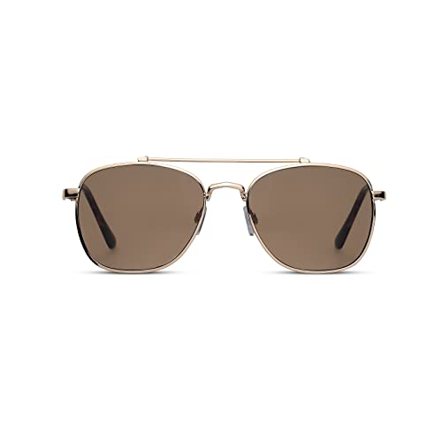 Image of Weatherproof Vintage Designer Sunglasses for Men, UV400 Protection, Durable Metal Square Aviator Frame