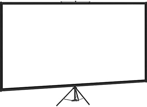Uargd 60-Inch Tripod Projector Screen with Stand, 16:9 4K HD Projection Screen, Wrinkle-Resistant, Adjustable Height, Portable for Indoor and Outdoor Use, Ideal for Movies, Home Theater