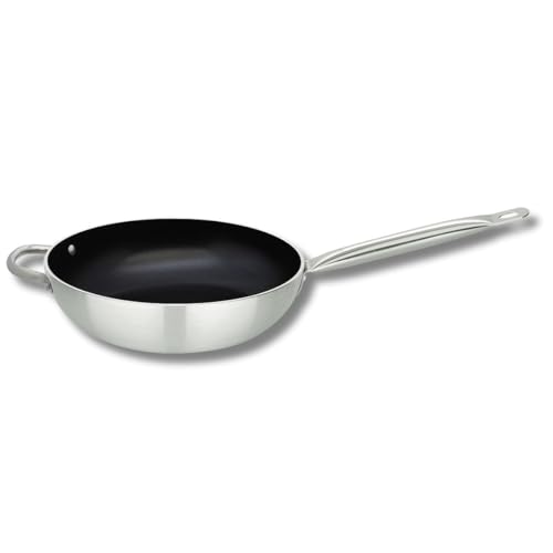 Elo 9903550 Lot de 3 poêles à frire inox 24 cm 28 cm et 32 cm, 2 poêles inox, à frire inox, de cuisine , Acier inoxydable, 24 cm 28 cm et 32 cm, Gris 4