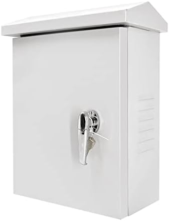 Outdoor Stainless Steel Electrical Box Enclosure, IP65 Waterproof Junction Box Paint Galvanized, Anti-Rust Engineering Nema Enclosure Box, Wall-Mounted Project Boxes for Electronics