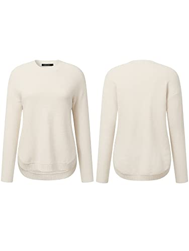 MEROKEETY Women's 2025 Fall Long Sleeve Oversized Crew Neck Solid Color Knit Pullover Sweater Tops4