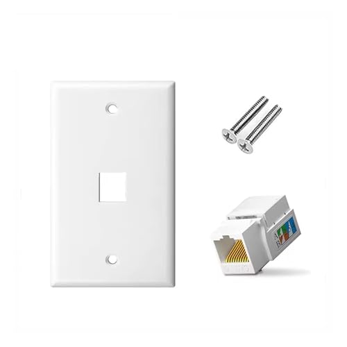 Câbles RJ45 encombrants ? Plaque murale pour prise Ethernet CAT6 blanche - 2