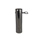 Vibsky Tubo para estufa de leña de 60 mm para chimenea, horno, chimenea, estufa tipi al aire libre, tubo de disipación de calor de acero inoxidable con protector de malla