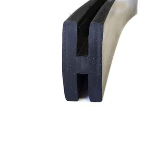 Gap Solid Weatherstrip Glass Shock Absorption Strip Aluminum Profile Caulking Strip H Type Rubber Seal Strip 1 Meter Strip excluder (Size : 12x25mm)