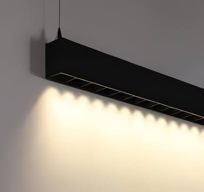 Image of Acco LED 40W Hanging Blade Linear LED Light | Sleek Black Finish | Prismatic Diffuser | Neutral White | Perfect for Workstations, Offices, Showrooms & Study Areas