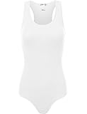 FPT Womens Basic Tank Top Bodysuit WHITE SMALL