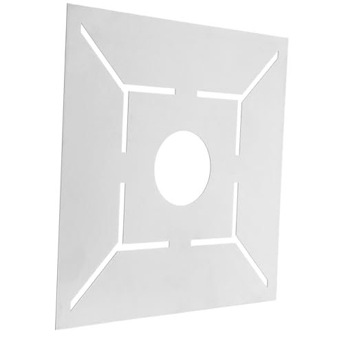 HORIALENCE Multifunction Floor Drain Ruler Stainless Steel Tile Measuring Positioning Tool with Hollow Patterns for Accurate Bathroom Floor Drain Cutting and Layout