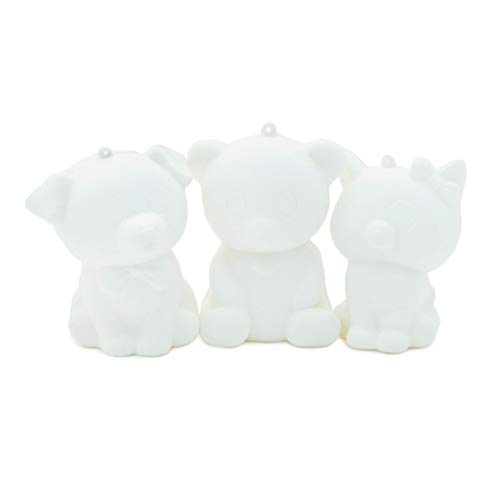 Simperial Squishies, White 3pc Slow Rising squishies for do it Yourself, DIY, Sweet Scented White Stress Reliever, Oddly Satisfying, Soft Anti-Anxiety Toys Children Adults